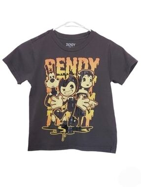 K1037 * Mad Engine Boy's Bendy Graphic Tee Gray Orange Size S